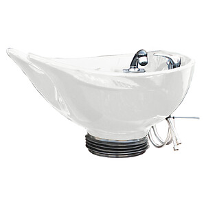 Pibbs 0607 Salon Ambience 0607 Prince Pivoting Shampoo Bowl Bowl ONLY - White