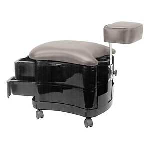 Pibbs 2033 Pedicure Stool with Footrest and Two Shelf 