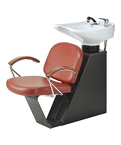 Pibbs 5277 Samantha Salon Shampoo Backwash Unit with Wood Armrests