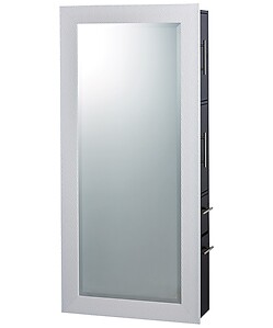 Pibbs 6625-SER Diamond Station Mirror White Frame with Server Color Options