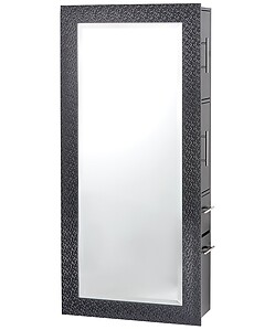 Pibbs 6627-SER Diamond Station Mirror Black Frame with Server Color Options
