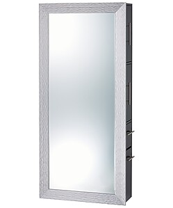 Pibbs 7719-SER Wave Station Mirror Silver Frame with Server Color Options