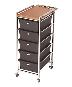 Pibbs D29WD Metal Utility Cart - Wood