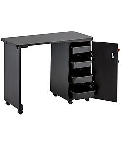 Pibbs NC1006N Manicure Table with Locking Cabinet