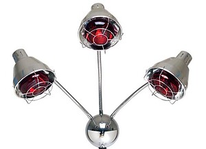 Pibbs TL944A 3-Headed Heat Processing Lamp - Wall Arm