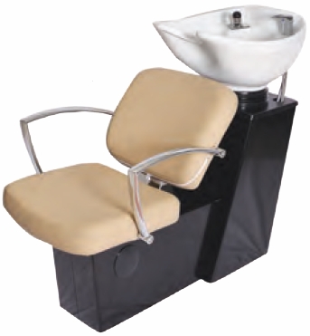 Pibbs 5237 Pisa Backwash Unit w/ Slide System - White or Black Shampoo Bowl Option