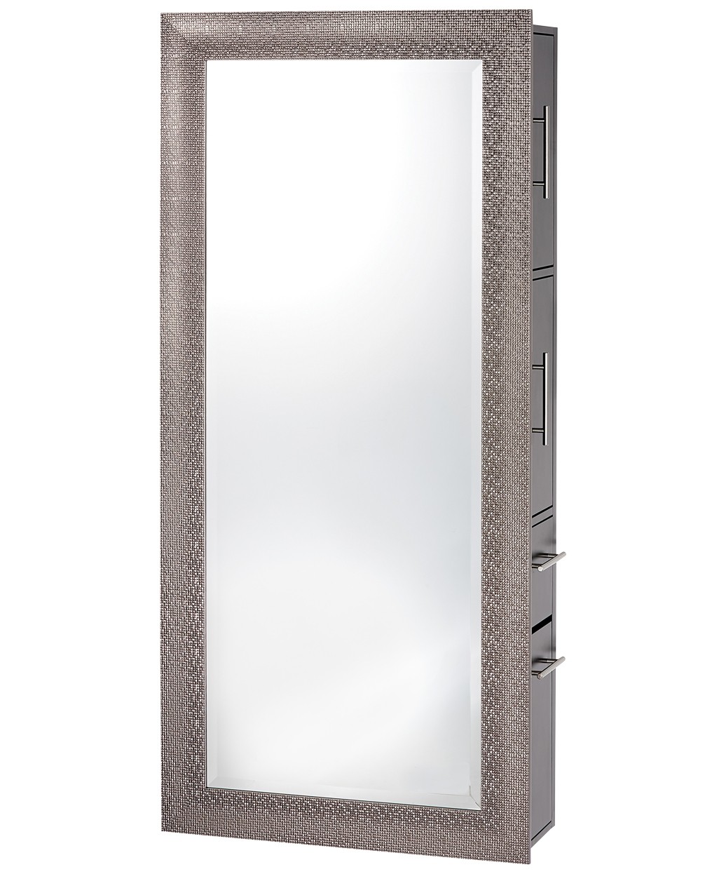 Pibbs 6619-SER Diamond Station Mirror Silver Frame with Server Color Options