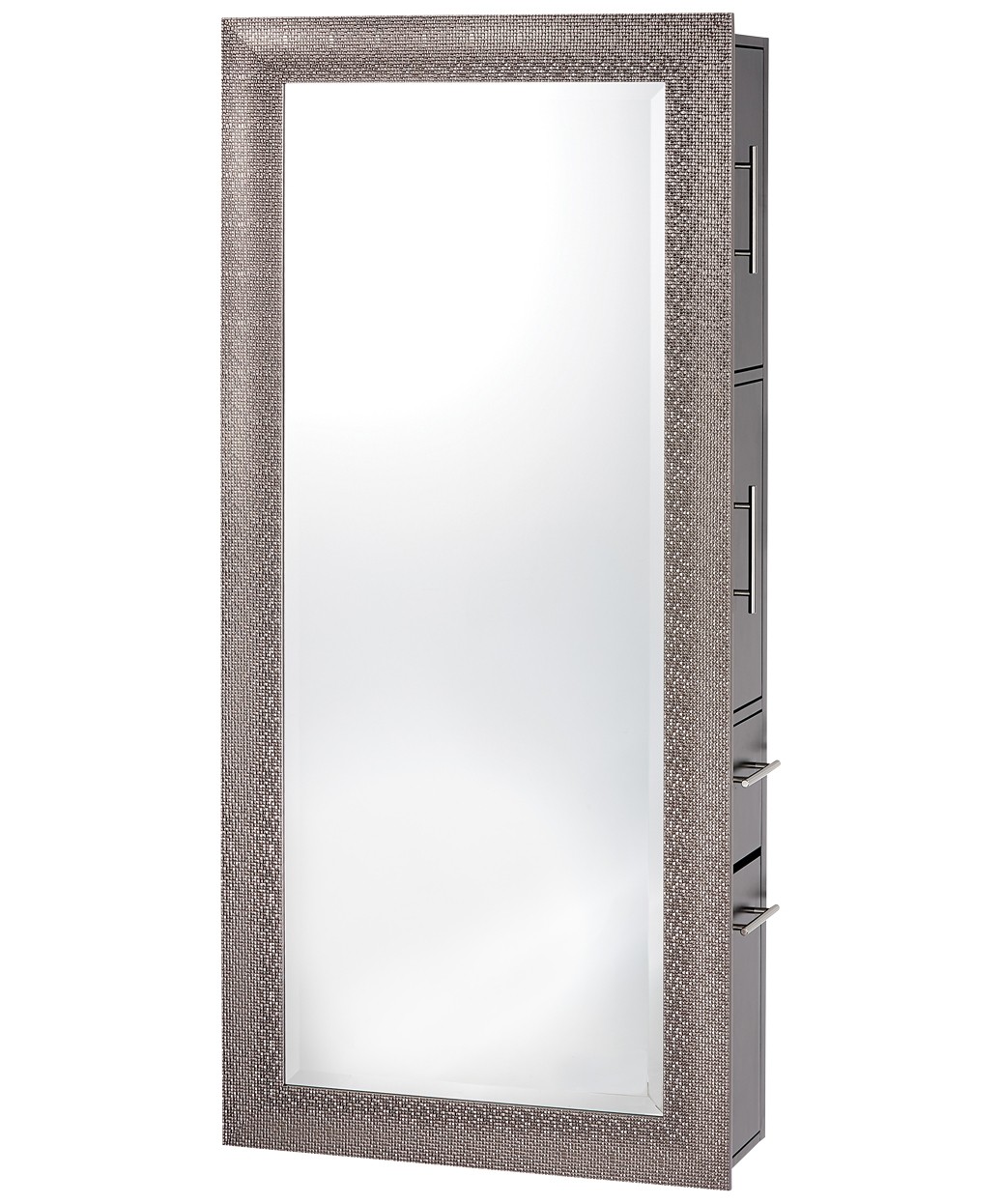 Pibbs 6619-SER Diamond Mirror Station Silver Frame with Server Color Options