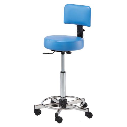 Pibbs 731 Round Seat Stool with Backrest