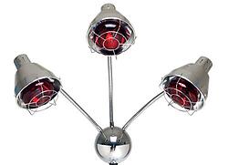 Pibbs TL944A 3-Headed Heat Processing Lamp - Wall Arm
