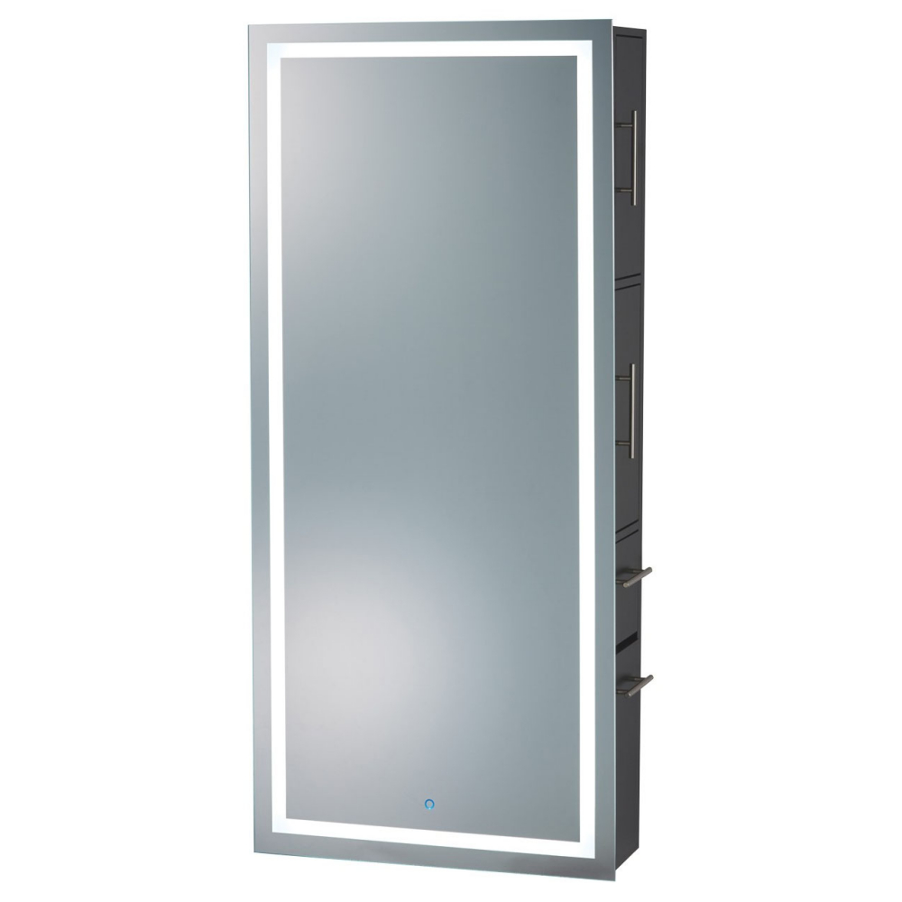 Pibbs 9110-SER02 Lumina LED Mirror -Black Frame with Server Color Options