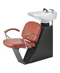 Pibbs 5277 Samantha Salon Shampoo Backwash Unit with Wood Armrests